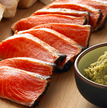 Tataki-Style Salmon 36 oz pkg contains 6-7 portions